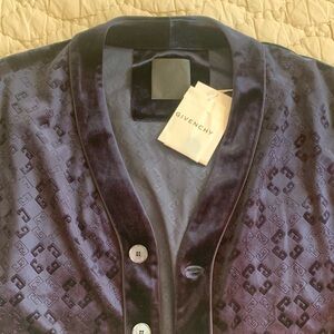 Mens Givenchy Midnight Blue Velvet Blazer
